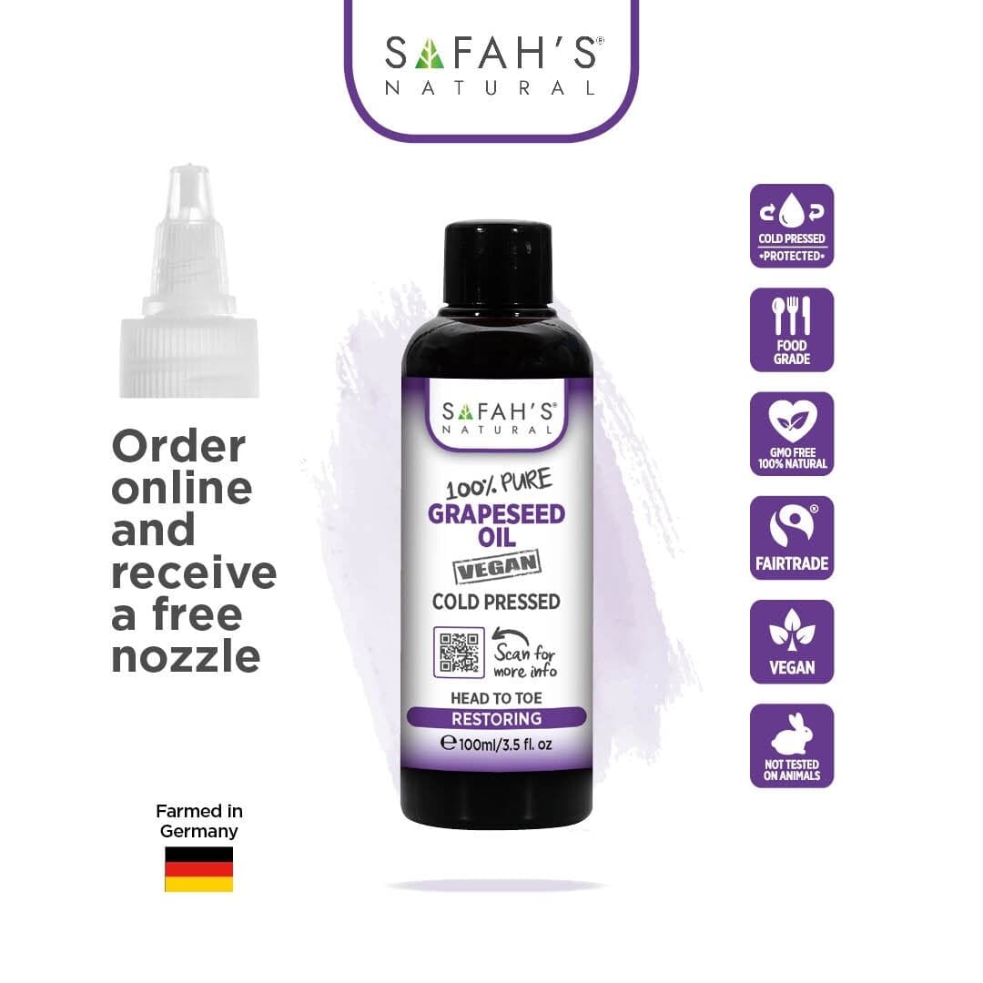 SAFAH'S NATURAL 100% PURE GRAPSEED OIL