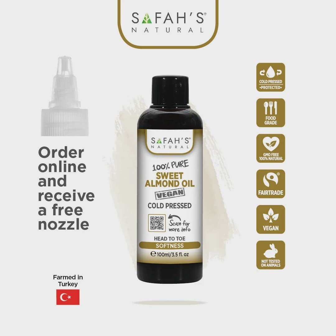 SAFAH'S NATURAL 100% PURE SWEET ALMOND OIL