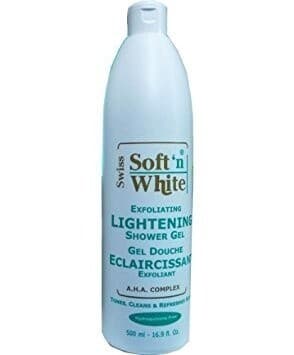SOFT 'N  WHITE EXFOLIATING LIGHTENING SHOWER GEL / 500ML / 16.9FL.OZ
