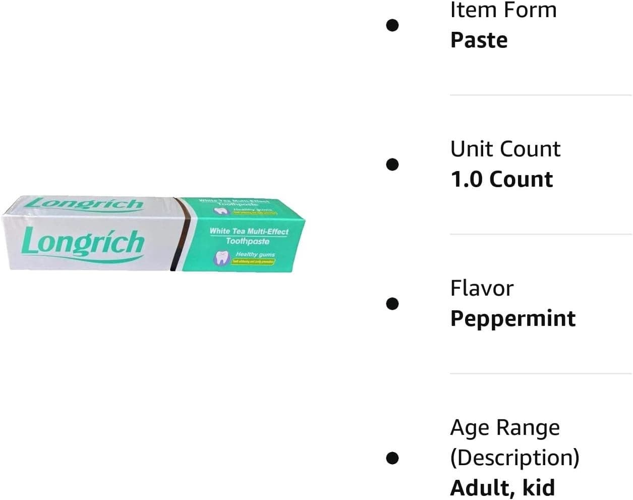 Longrich white tea multi-effect toothpaste 2
