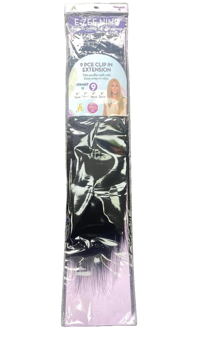 JAZZY E-ZEE NINE 9 PCE CLIP IN EXTENSION  SYNTHETICS 20"