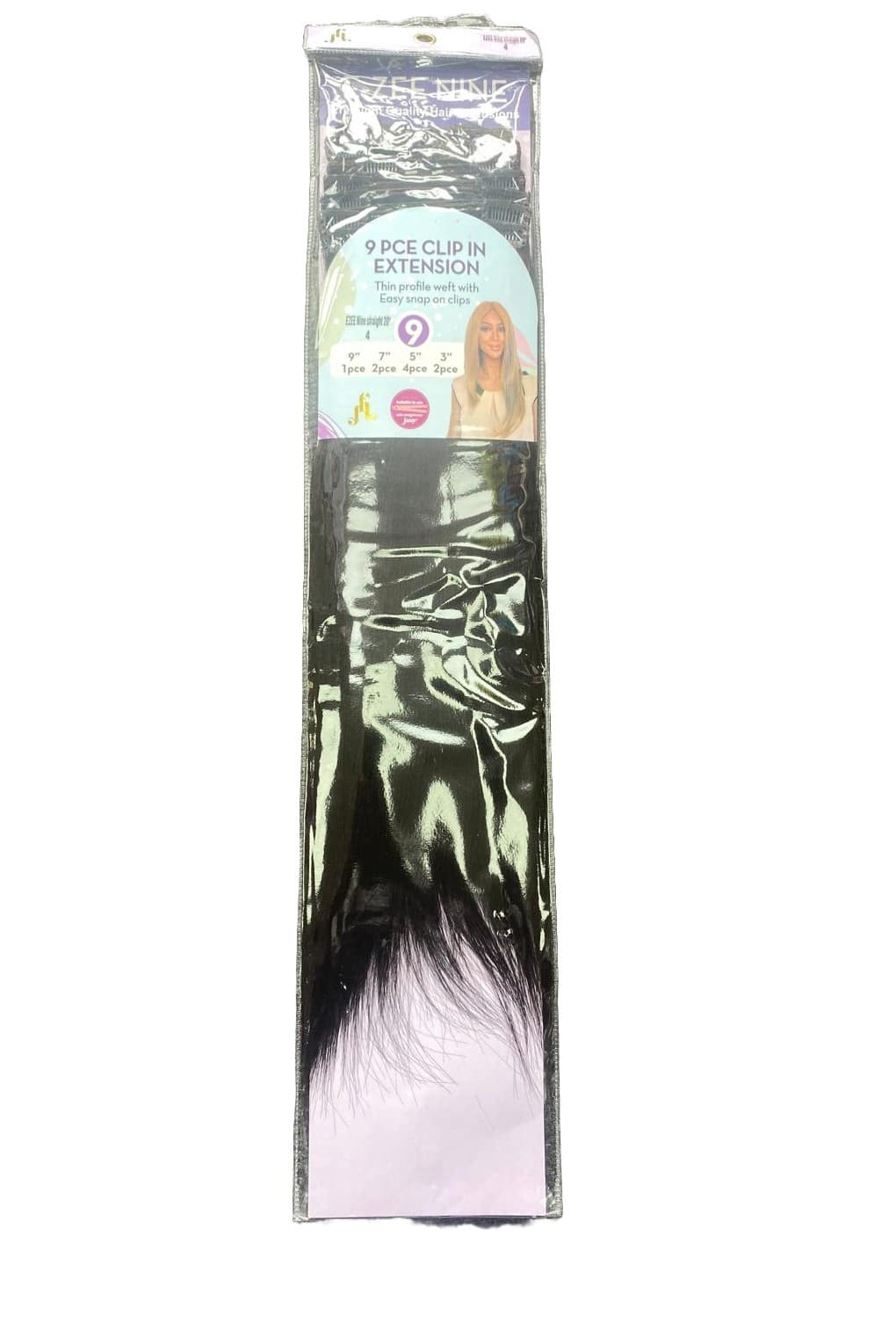 JAZZY E-ZEE NINE 9 PCE CLIP IN EXTENSION  SYNTHETICS 20" 3