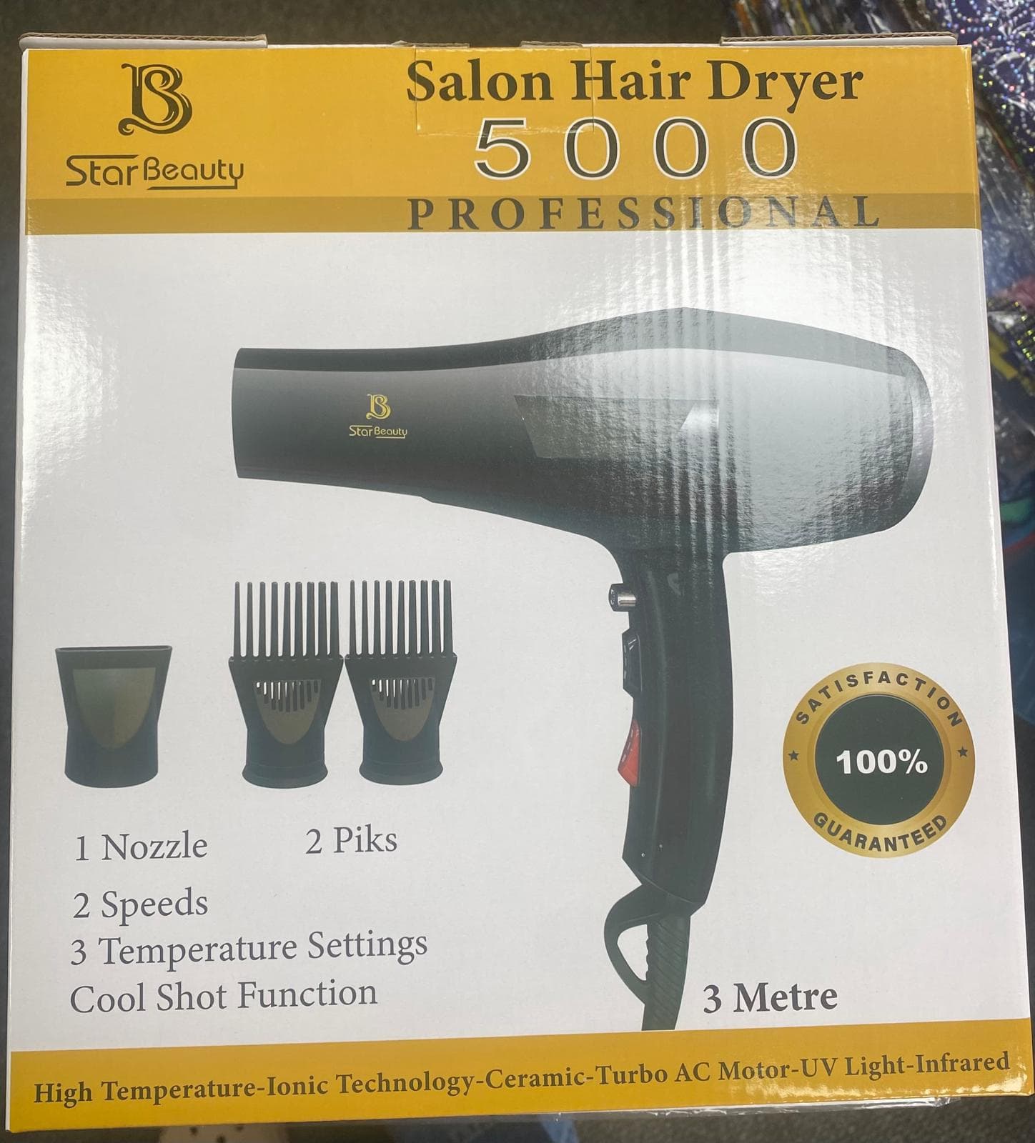 STAR BEAUTY SALON  TURBO  IONICHAIR DRYER 5000 2