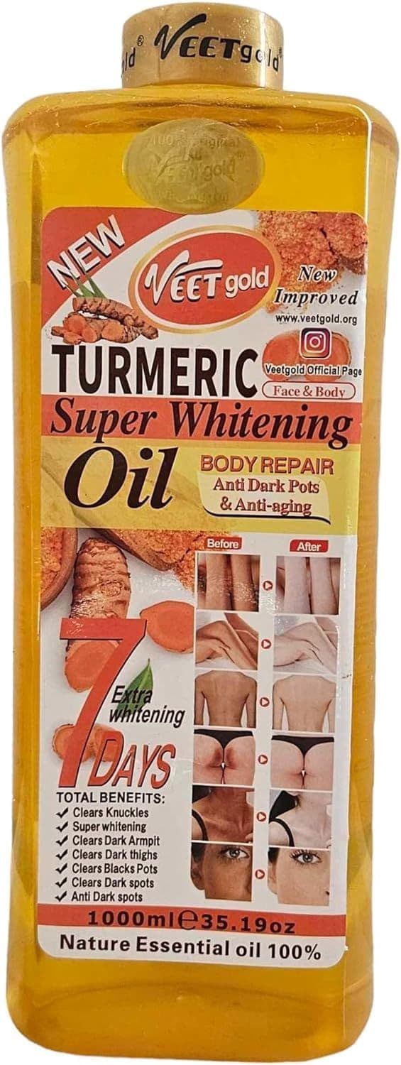 VEETGOLD BODY CORRECTOR TURMERIC WHITENING & GLOWING OIL  500mi