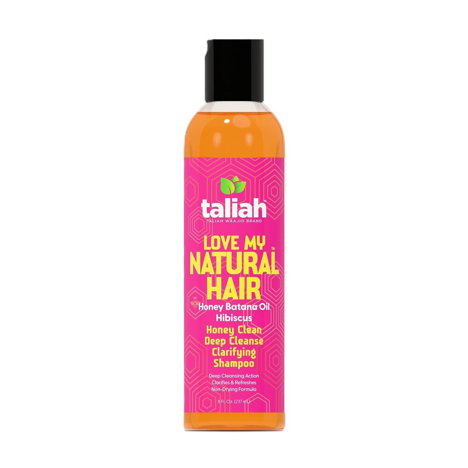 Taliah Waajid Love My Natural Hair Honey Clean Deep Cleanse Clarifying Shampoo 8oz – Sulfate-Free Detox Shampoo with Honey – Removes Buildup & Restores Scalp Balance for Natural, Curly, Coily Hair