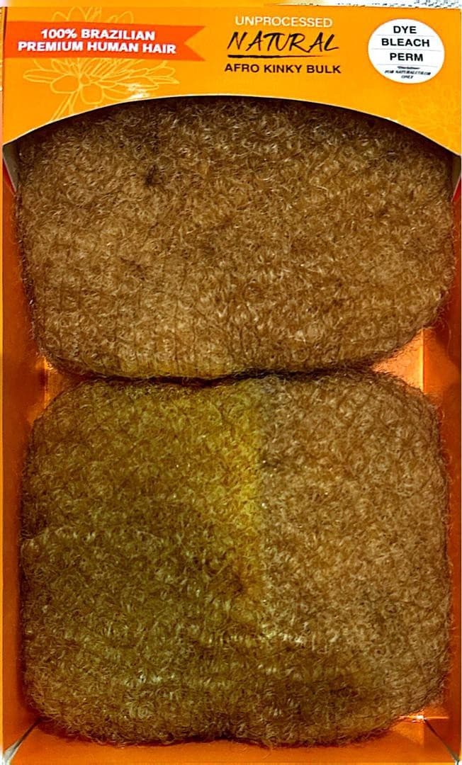 KUKNUS 100% BRAZILIAN HUMAN HAIR AFRO KINKY BULK 18" 5