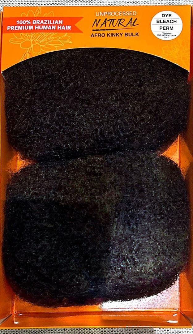 KUKNUS 100% BRAZILIAN HUMAN HAIR AFRO KINKY BULK 18" 8