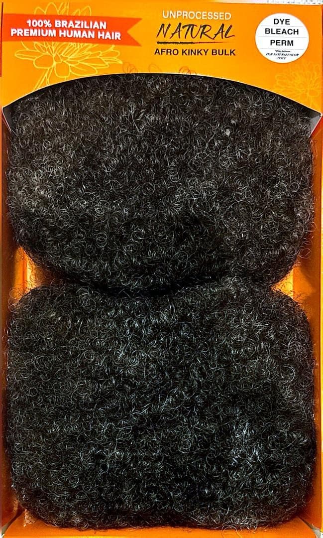 KUKNUS 100% BRAZILIAN HUMAN HAIR AFRO KINKY BULK 18" 2