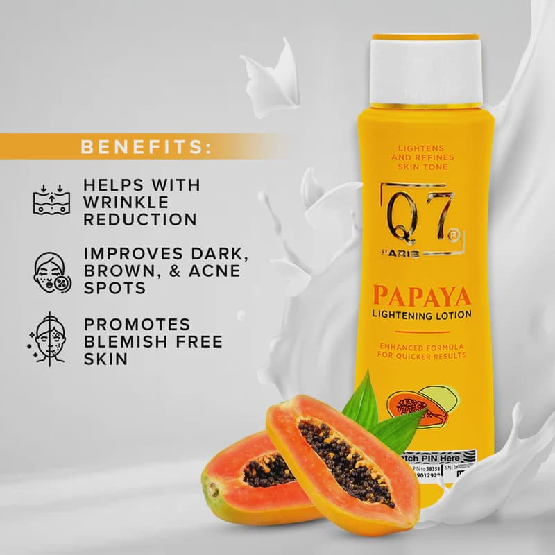 Q7Paris Papaya Lightening Lotion – 300ml 3