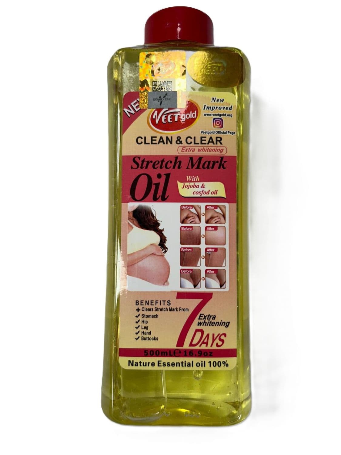 VeetGold Clean & Clear Stretch Mark Correcting Oil