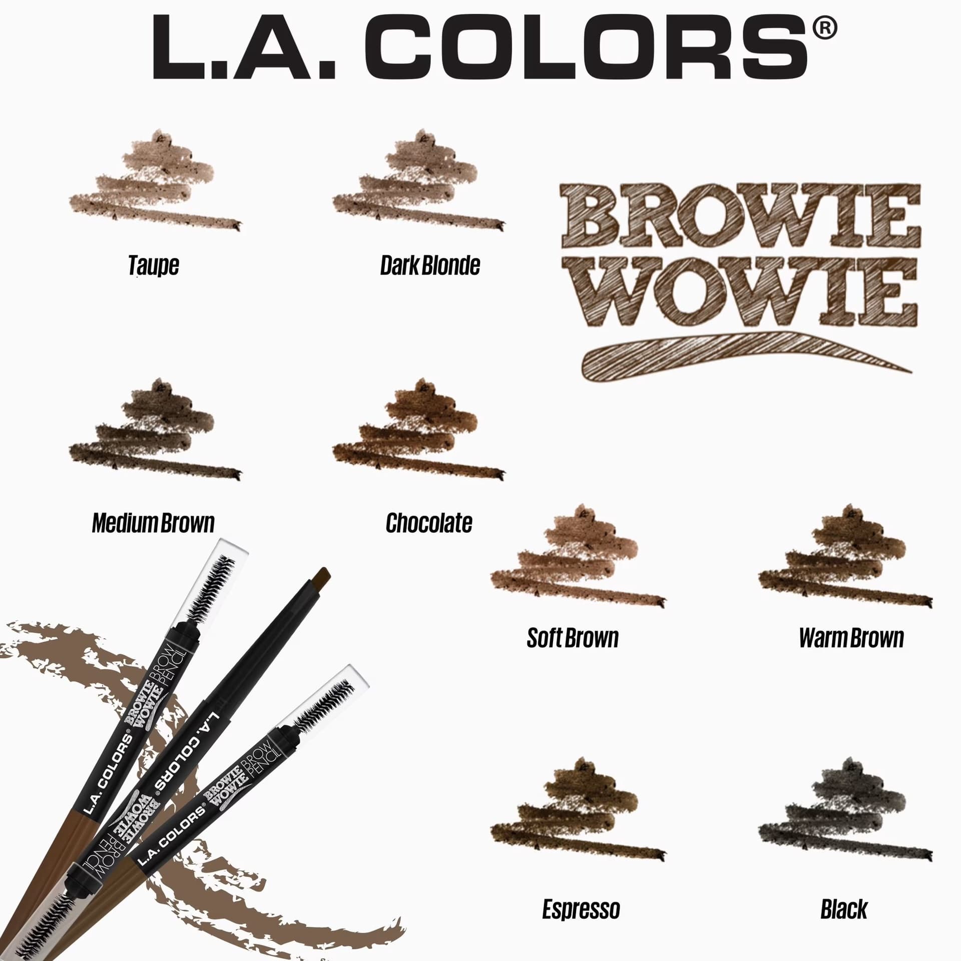 L.A. COLORS BROWIE WOWIE BROW PENCIL 6