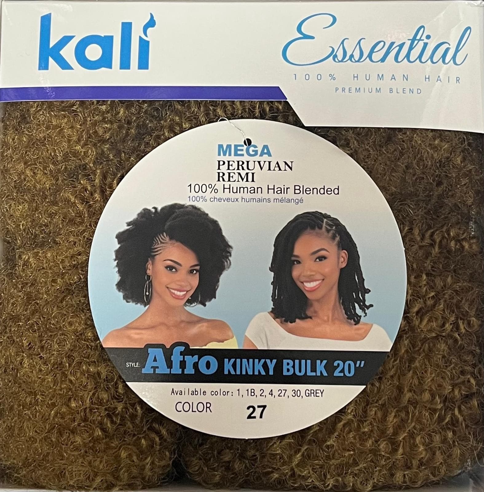 KALI ESSENSIAL 100% HUMAN HAIR BLENDED AFRO KINKY BULK 20" 4