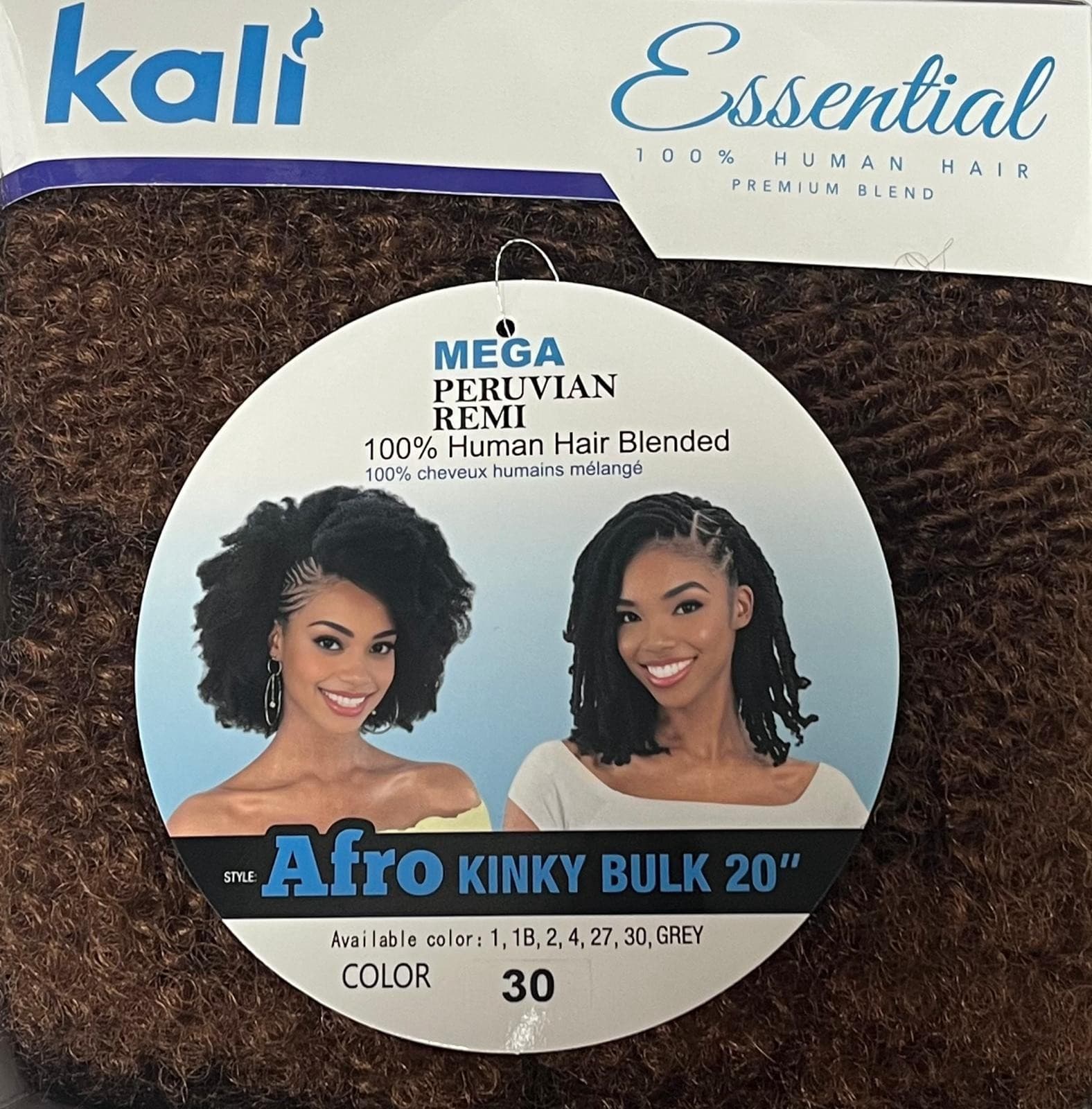 KALI ESSENSIAL 100% HUMAN HAIR BLENDED AFRO KINKY BULK 20" 3