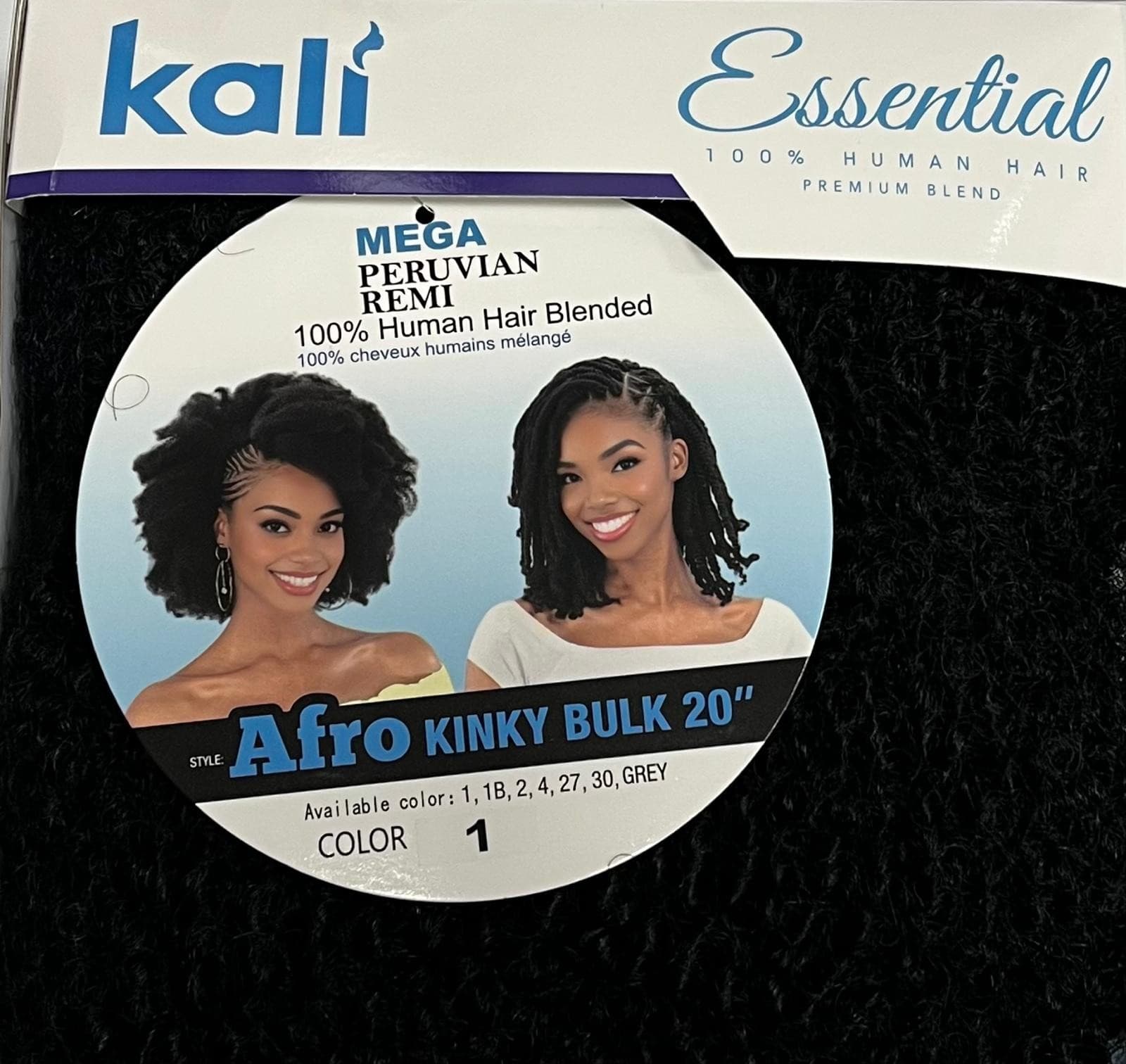 KALI ESSENSIAL 100% HUMAN HAIR BLENDED AFRO KINKY BULK 20" 6