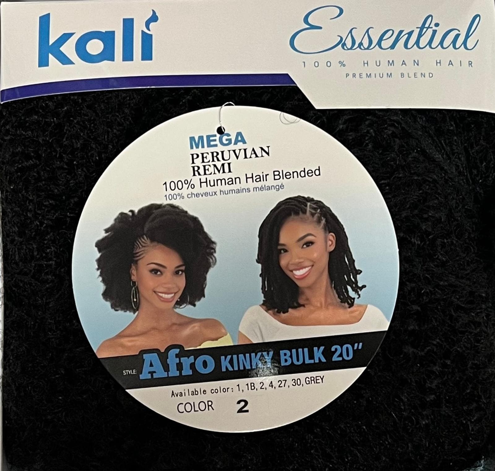 KALI ESSENSIAL 100% HUMAN HAIR BLENDED AFRO KINKY BULK 20" 5