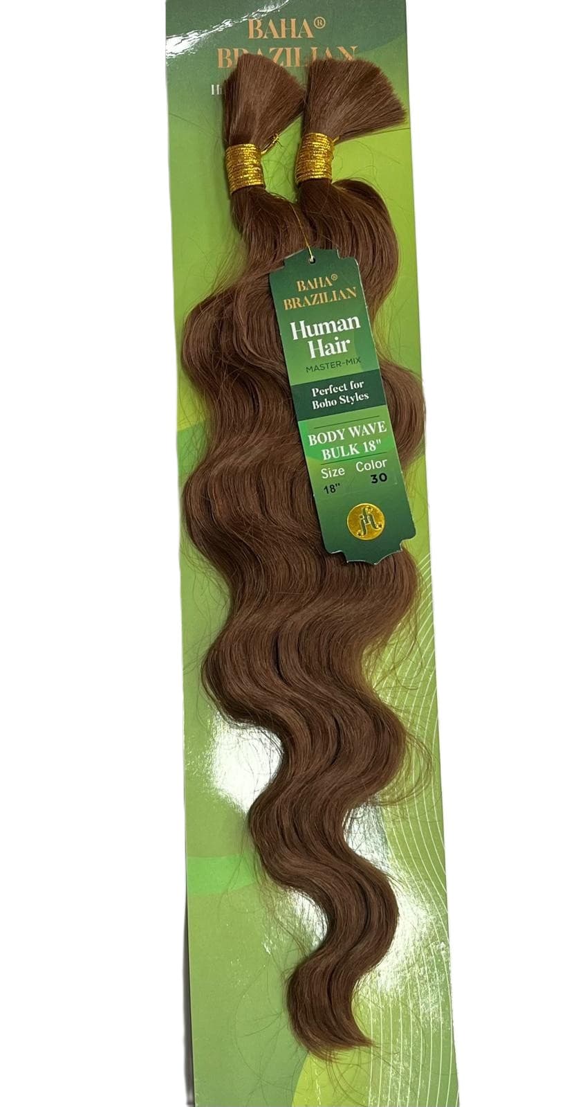 JAZZY BAHA BRAZILIAN HUMAN HAIR MASTER MIX BODY WAVE BULK 18" 2