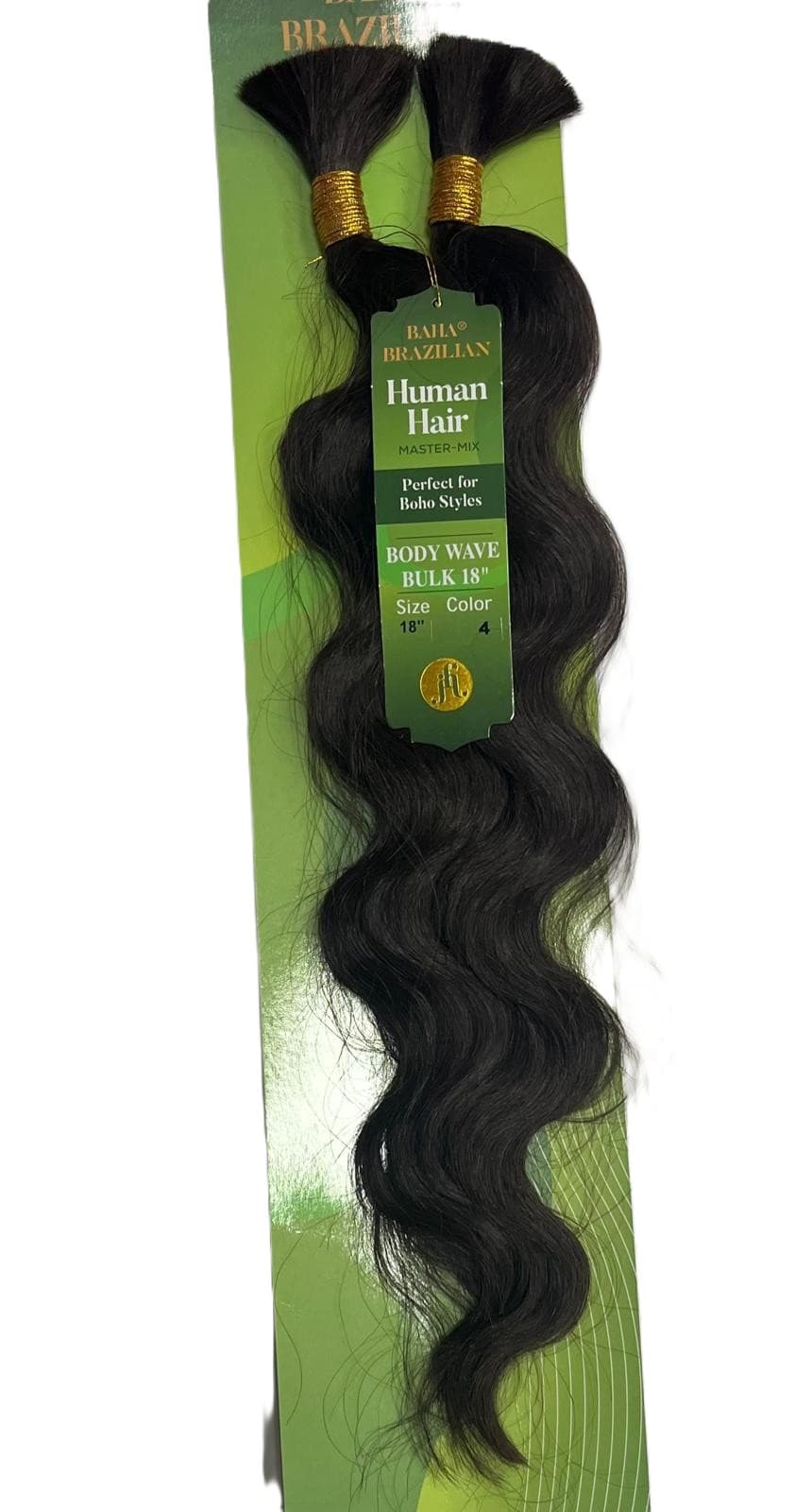JAZZY BAHA BRAZILIAN HUMAN HAIR MASTER MIX BODY WAVE BULK 18" 9
