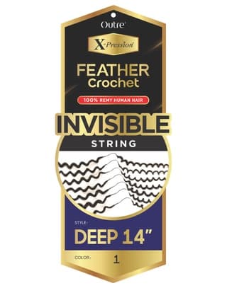 OUTRE X-PRESSION FEATHER CROCHET DEEP CURL 100% HUMAN HAIR 2