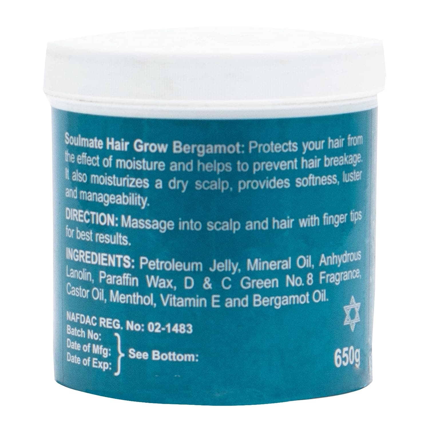 Soulmate Hair Growth Bergamot Hair Cream 22.09oz (1.4lbs)| Moisturizing Styling Cream For Dry Scalp, Braids 650G 2