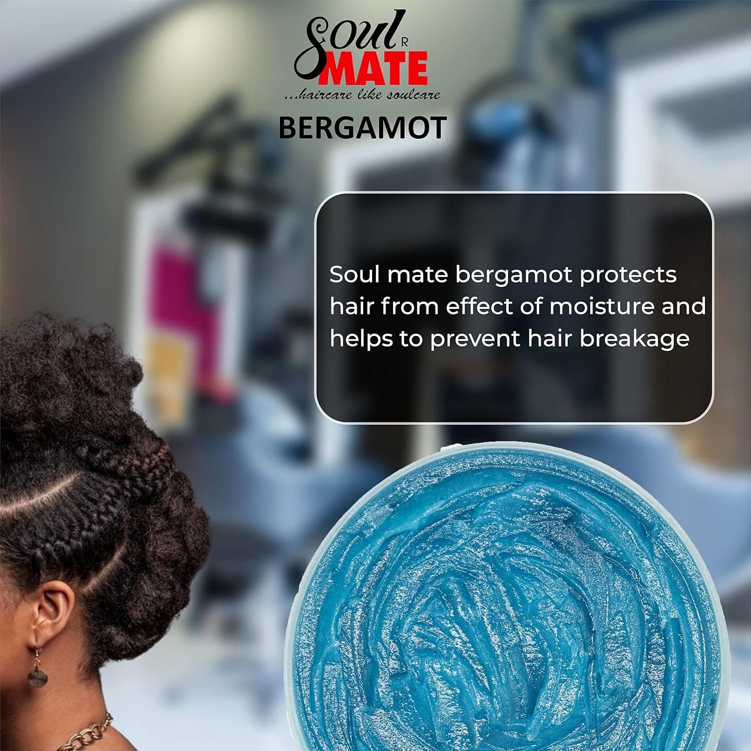 Soulmate Hair Growth Bergamot Hair Cream 22.09oz (1.4lbs)| Moisturizing Styling Cream For Dry Scalp, Braids 650G 3