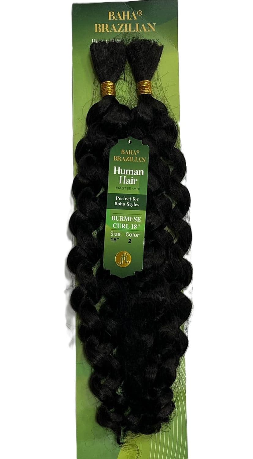 JAZZY HUMAN HAIR MASTER MIX BURMESE BULK BOHO CROCHET